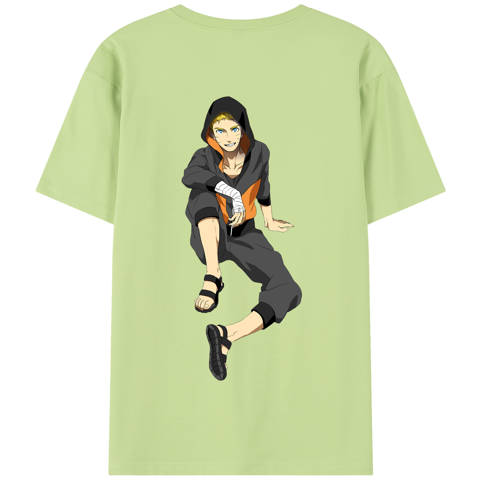 （画像用） NARUTO -ナルト- うずまき ナルト Uzumaki Naruto 綿100％半袖Tシャツ（背面プリント）
